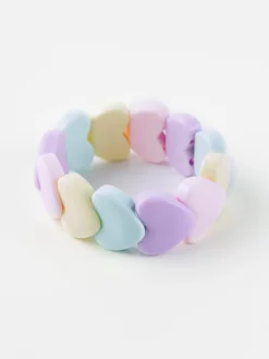 Accessoarer>Lindex Armband Med Fargade Hjartan Light Lilac