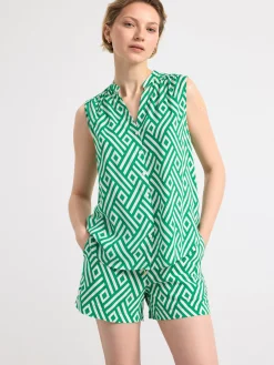 Blusar & Skjortor>Lindex Armlos Blus Med Monster Green