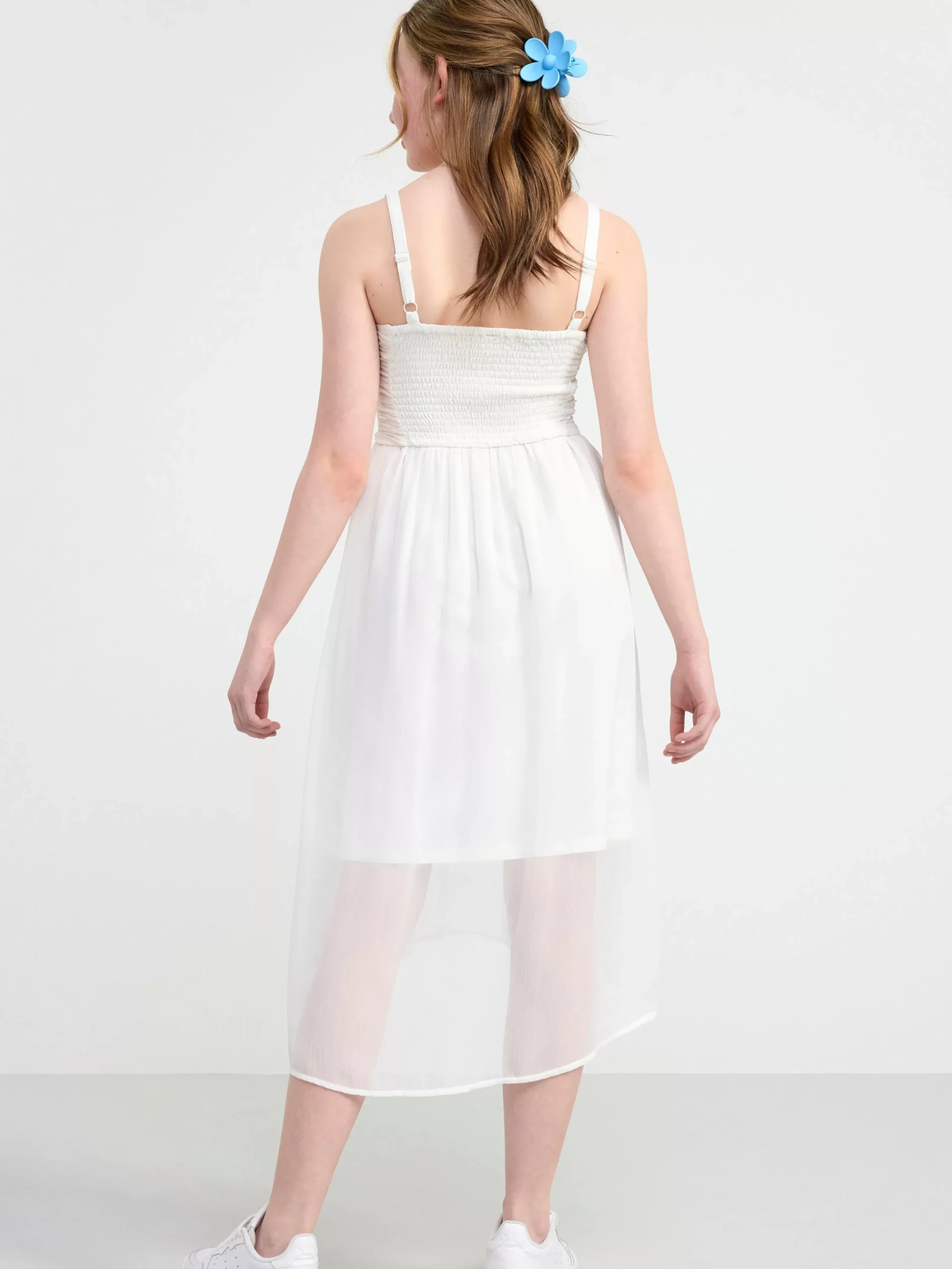 Klänningar>Lindex Armlos Chiffongklanning Off White