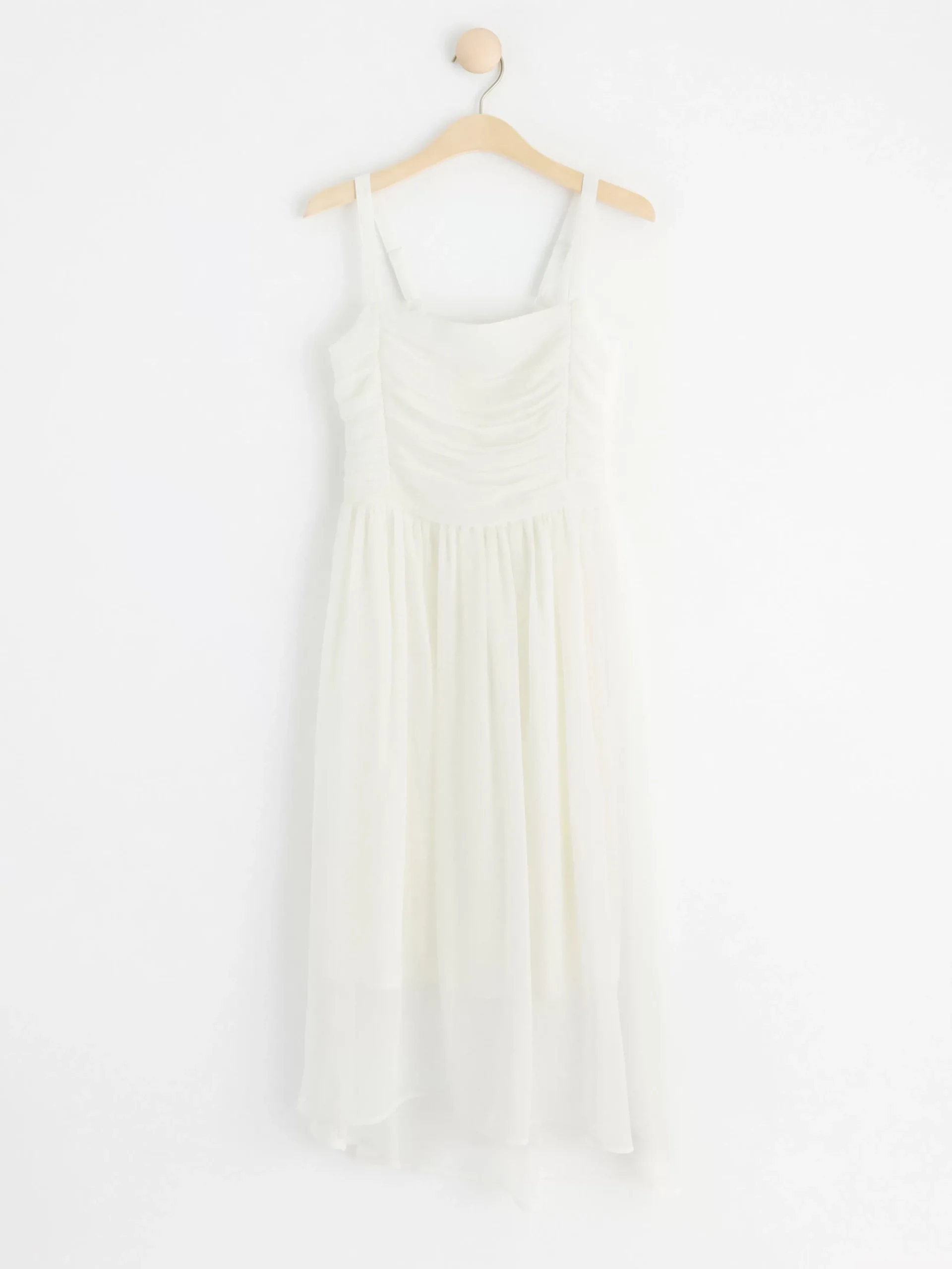 Klänningar>Lindex Armlos Chiffongklanning Off White
