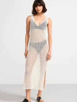 Klänningar>Lindex Armlos Stickad Klanning Beige