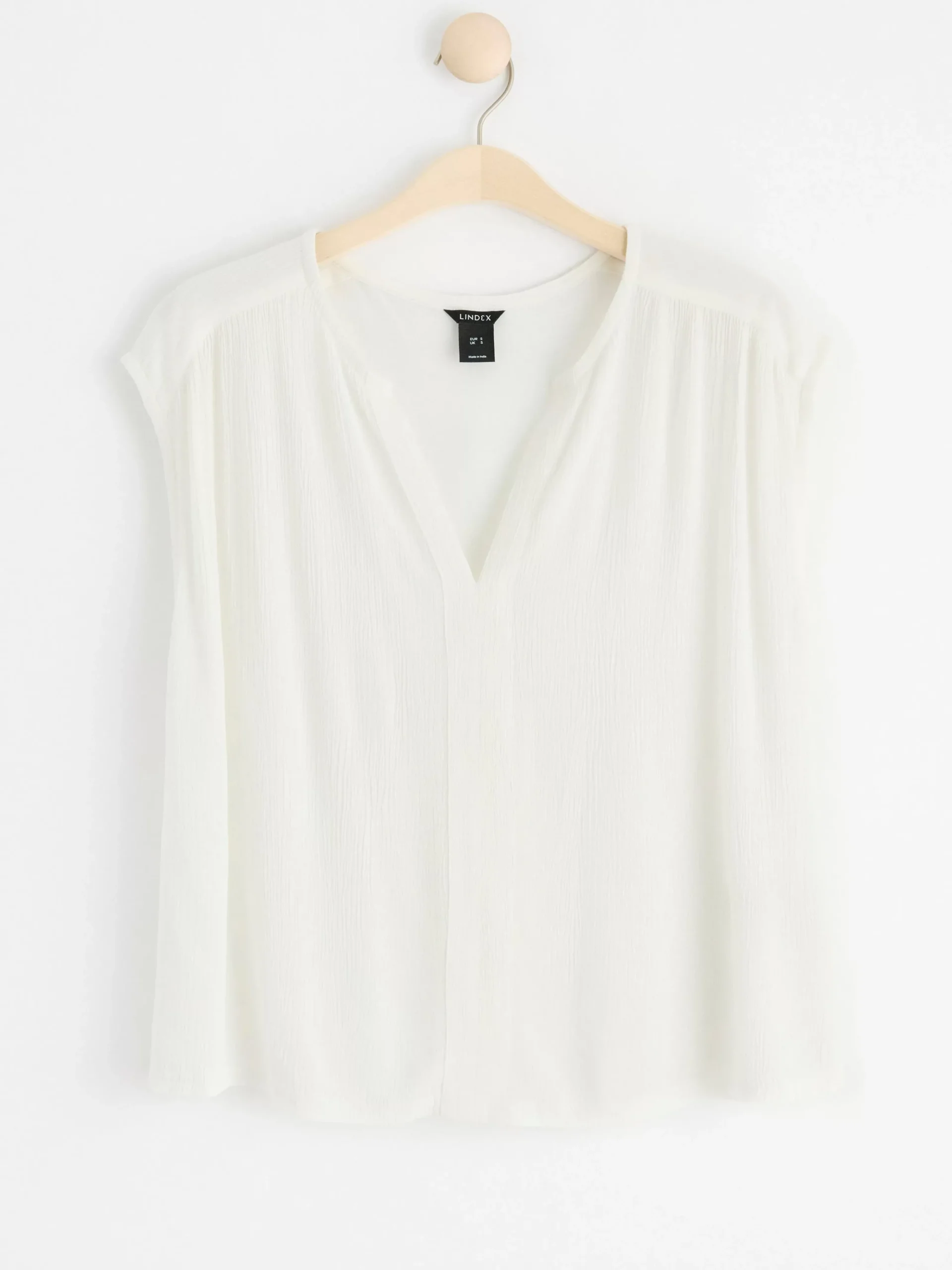 Toppar & T-Shirts>Lindex Armlos Topp Med V-Ringning Och Struktur Off White
