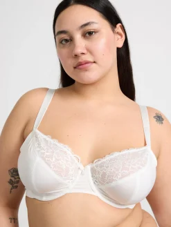 Bh>Lindex Aster Ovadderad Bh White