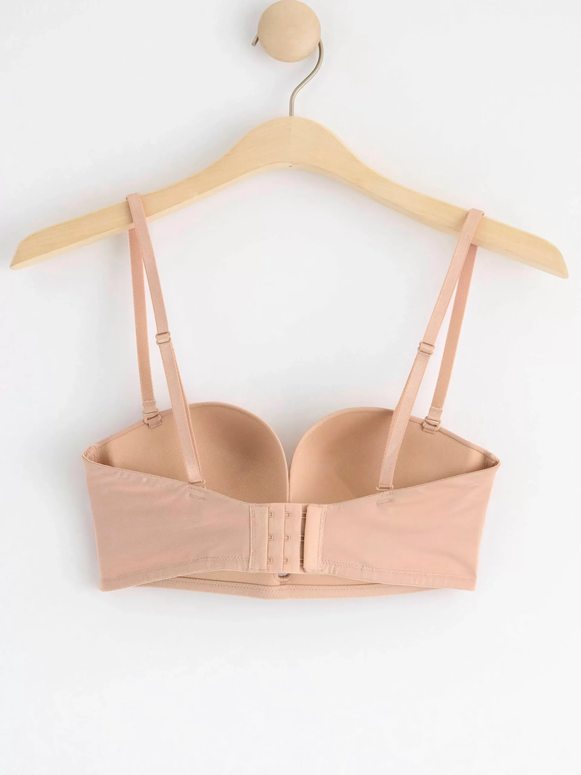 Bh>Lindex Axelbandslos Push-Up Bh Med Djup Urringning Beige