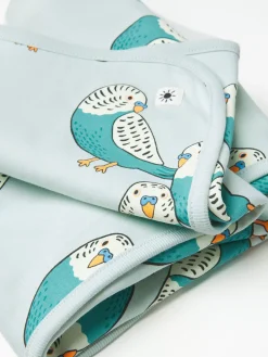 Nyfodd>Lindex Babyfilt Med Undulater Light Aqua