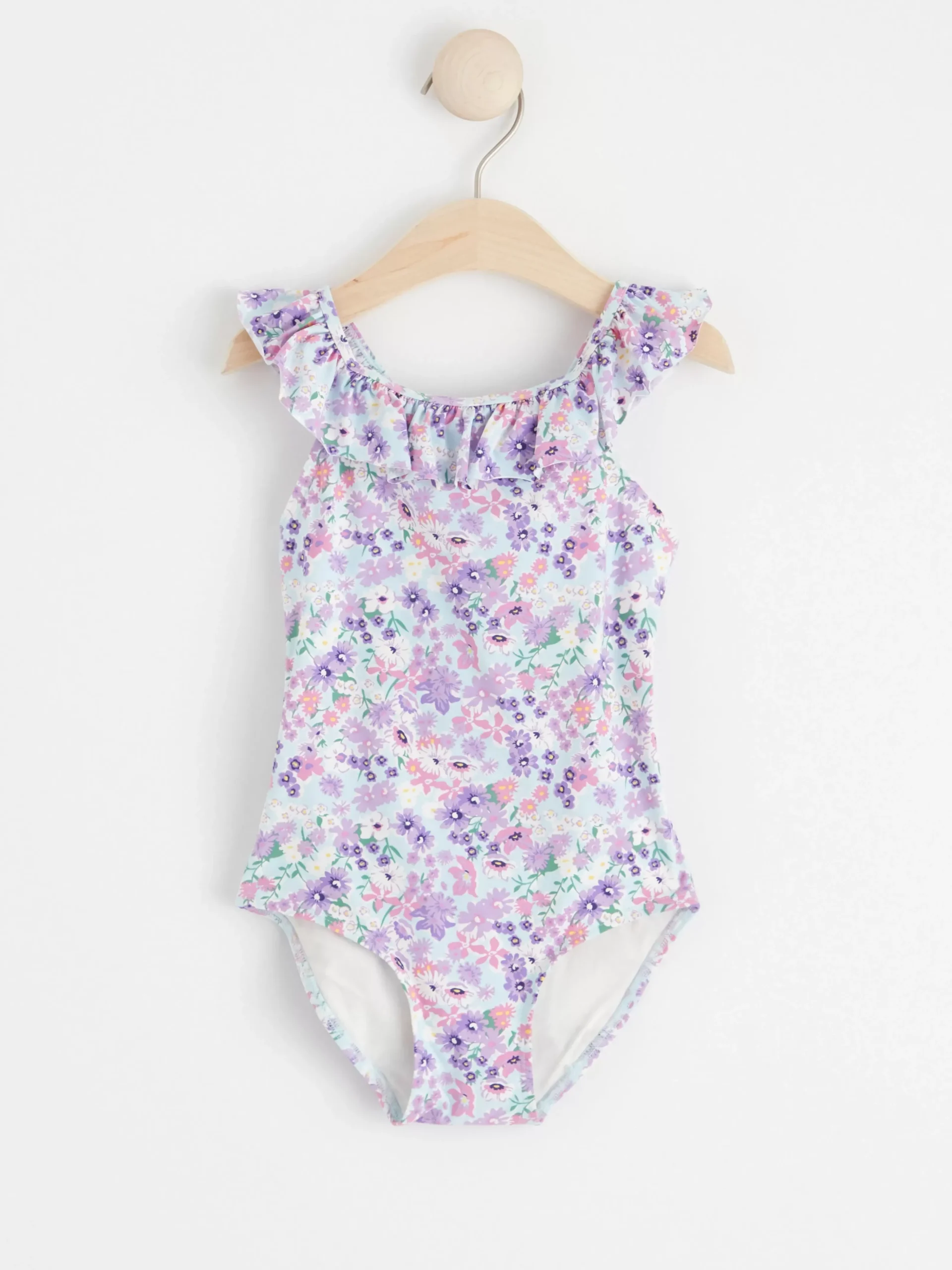 Badkläder & Uv>Lindex Baddrakt Med Blommor Light Lilac