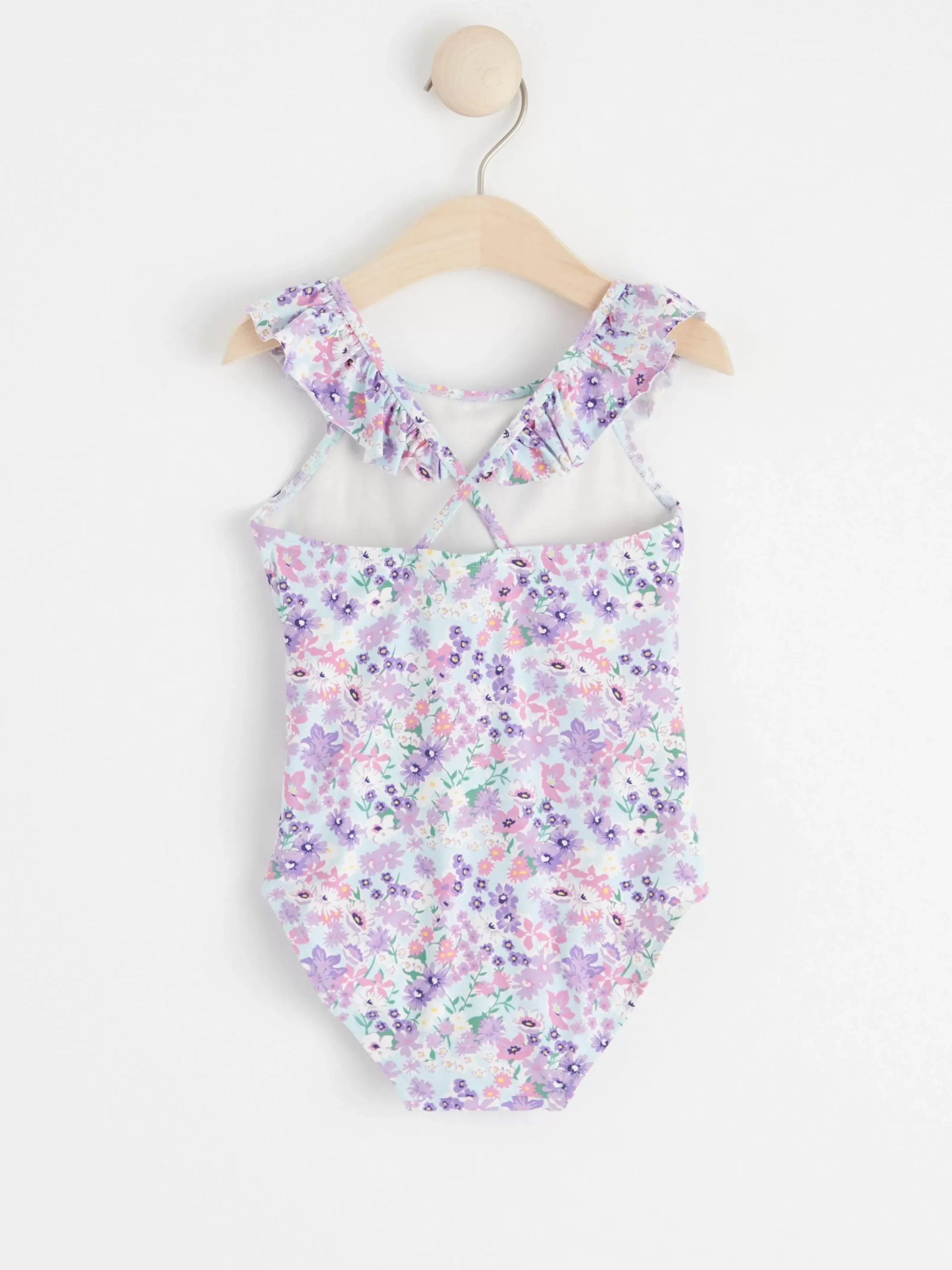 Badkläder & Uv>Lindex Baddrakt Med Blommor Light Lilac