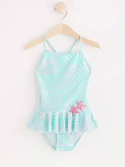 Badkläder & Uv>Lindex Baddrakt Med Volang Light Turquoise