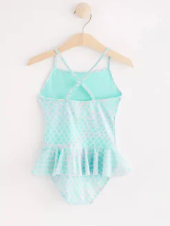 Badkläder & Uv>Lindex Baddrakt Med Volang Light Turquoise