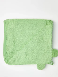 Nyfodd>Lindex Badhandduk I Frotte Med Grodhuva Green