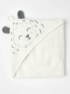Nyfodd>Lindex Badhandduk I Frotte Med Lammhuva Light Dusty White