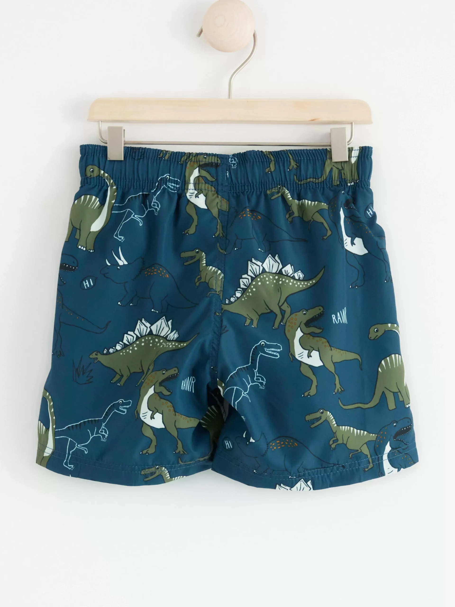 Badkläder & Uv>Lindex Badshorts Med Dinosaurier Dark Dusty Blue
