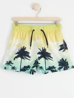 Badkläder & Uv>Lindex Badshorts Med Palmer Light Aqua