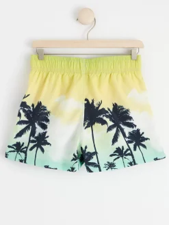 Badkläder & Uv>Lindex Badshorts Med Palmer Light Aqua