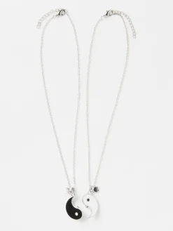 Accessoarer>Lindex Basta Kompis-Halsband Med Yin Och Yang Silver