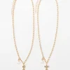 Accessoarer>Lindex Basta Vanner-Halsband Med Glada Ansikten Gold
