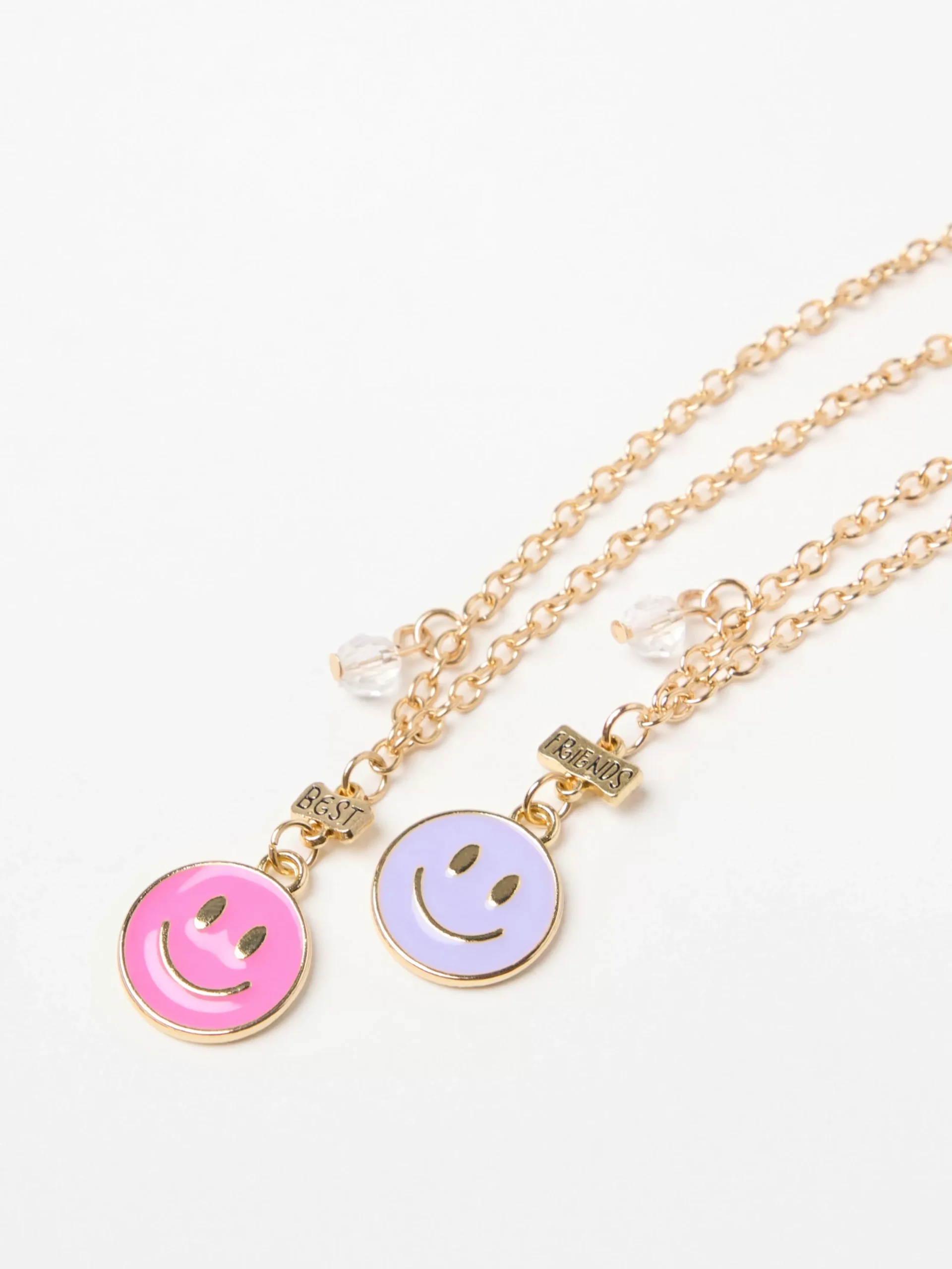 Accessoarer>Lindex Basta Vanner-Halsband Med Glada Ansikten Gold