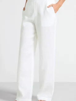 Byxor>Lindex Bella Rak Byxa I Linne White
