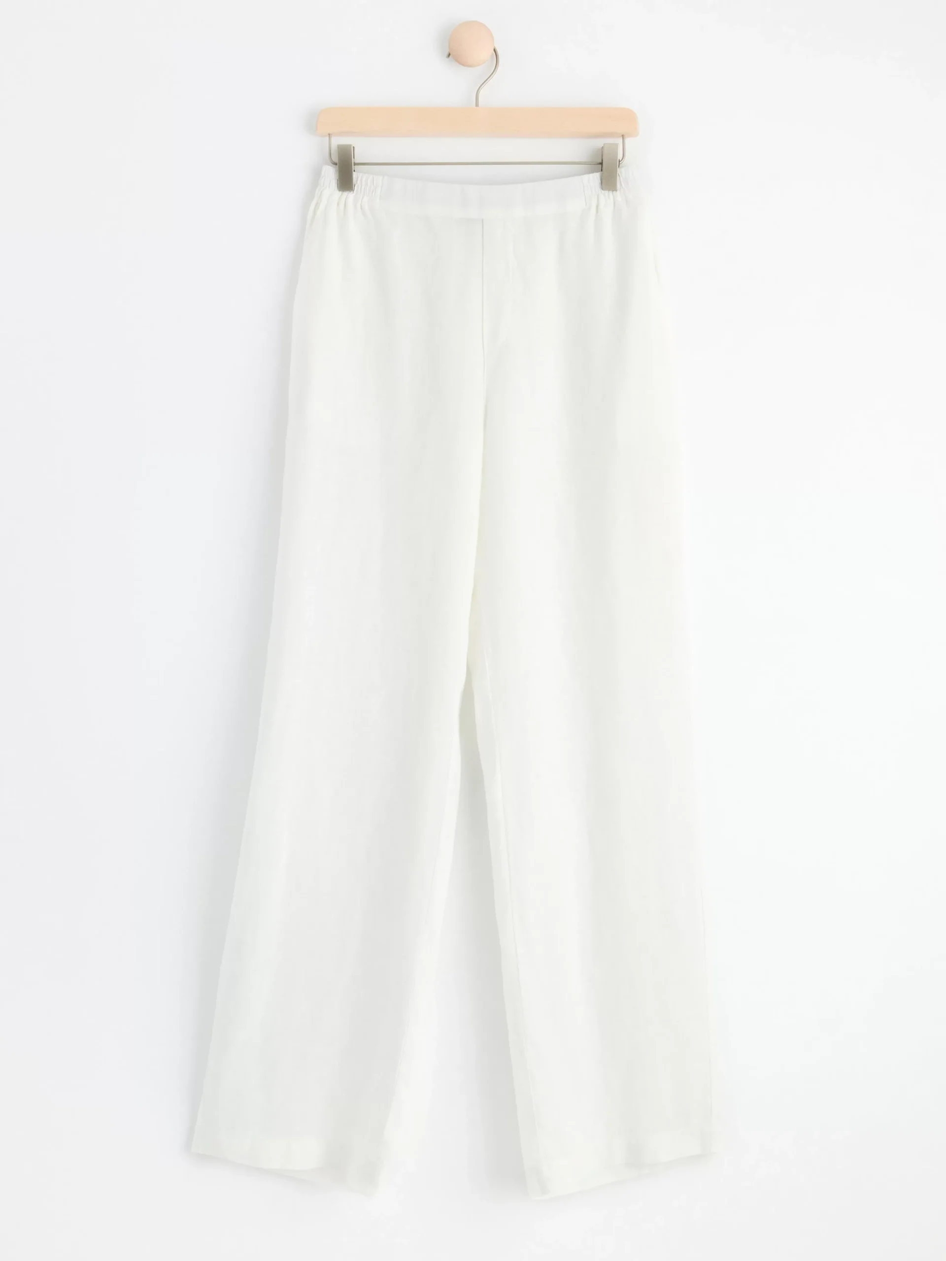 Byxor>Lindex Bella Rak Byxa I Linne White