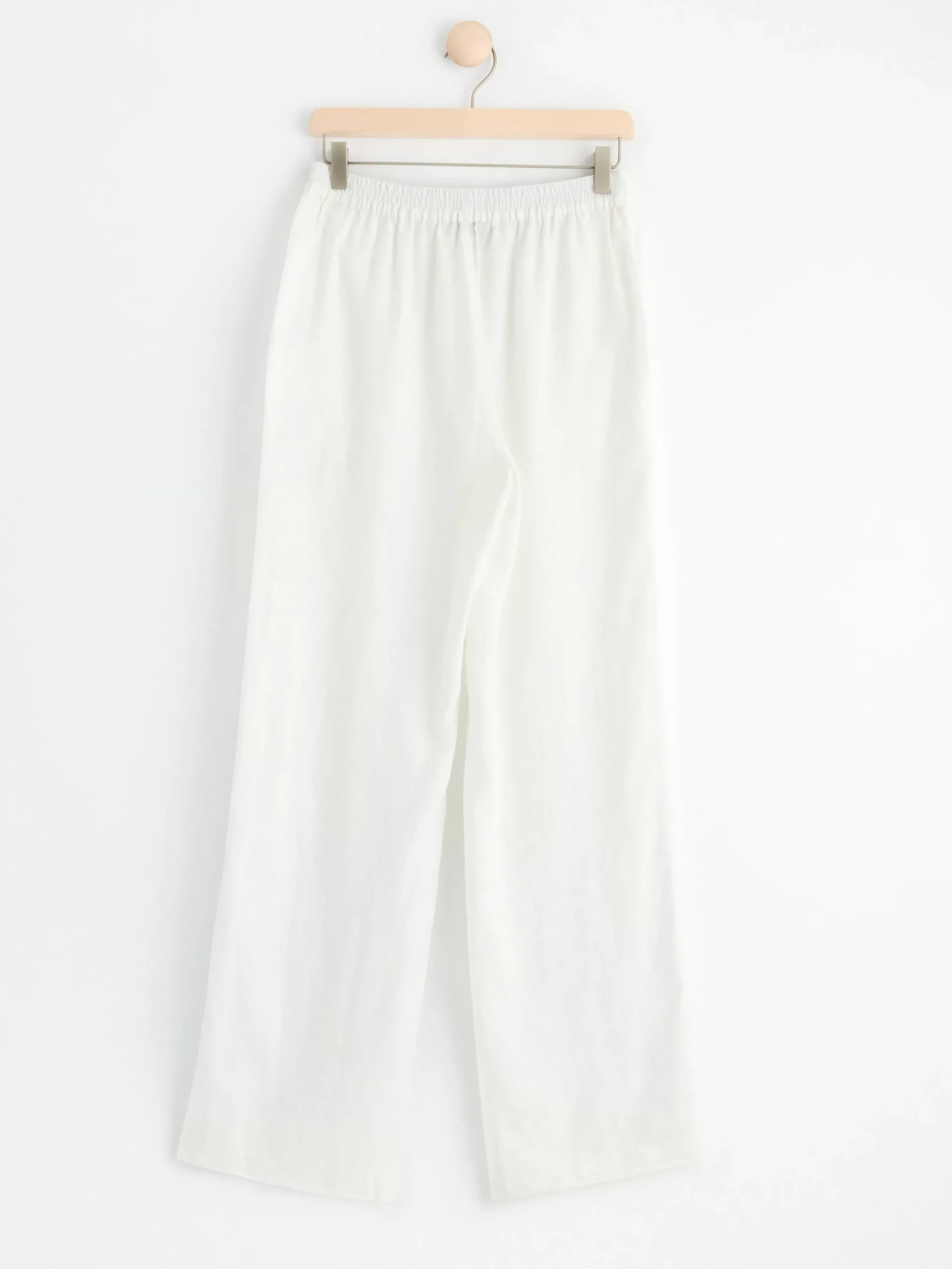 Byxor>Lindex Bella Rak Byxa I Linne White