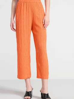 Byxor>Lindex Bella Rak Croppad Byxa Med Struktur Orange