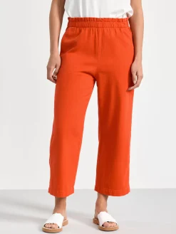Byxor>Lindex Bella Rak Croppad Twillbyxa Red
