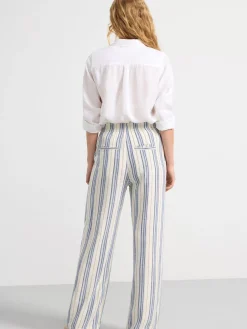 Byxor>Lindex Bella Randig Rak Byxa Off White