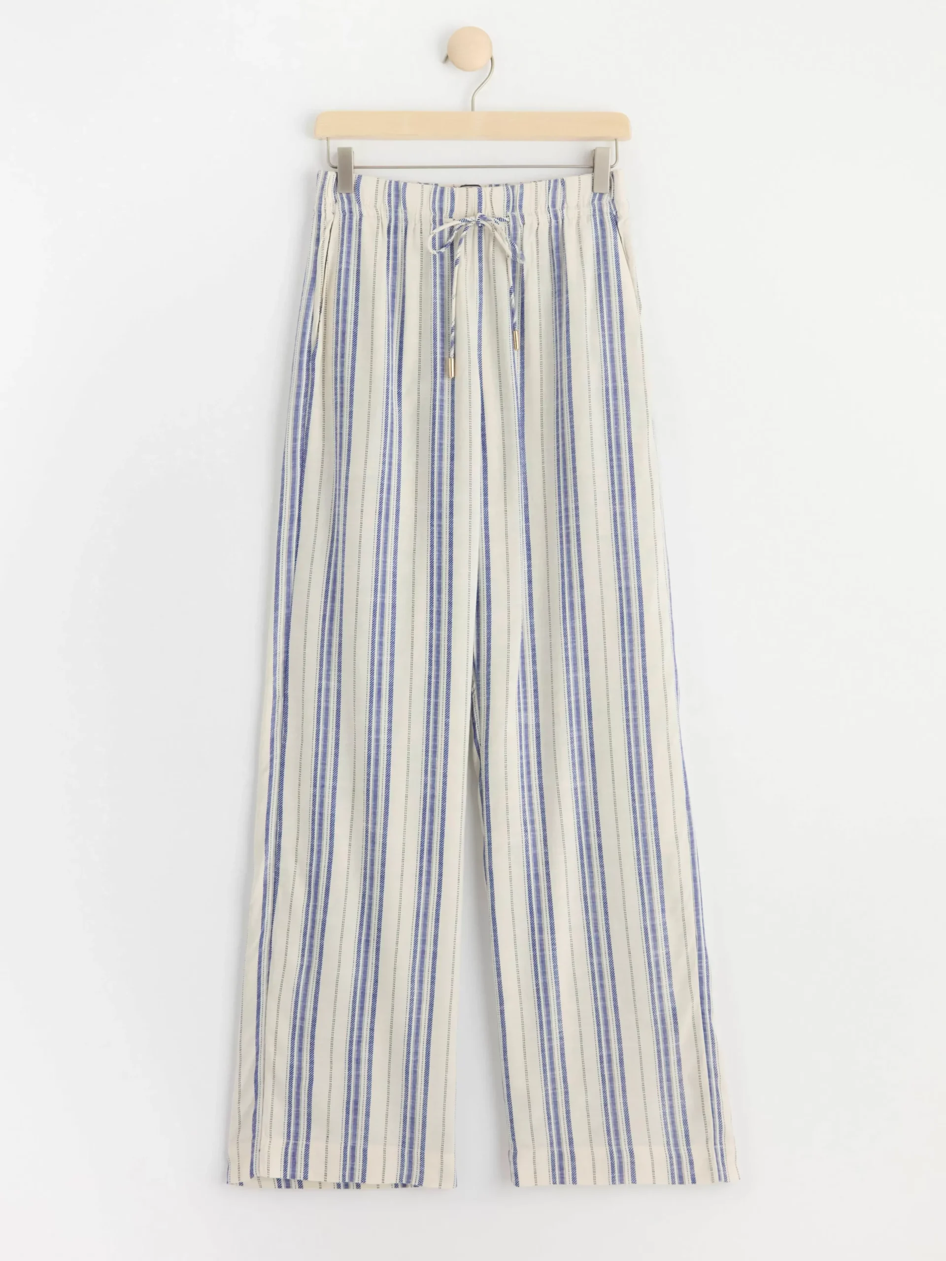 Byxor>Lindex Bella Randig Rak Byxa Off White