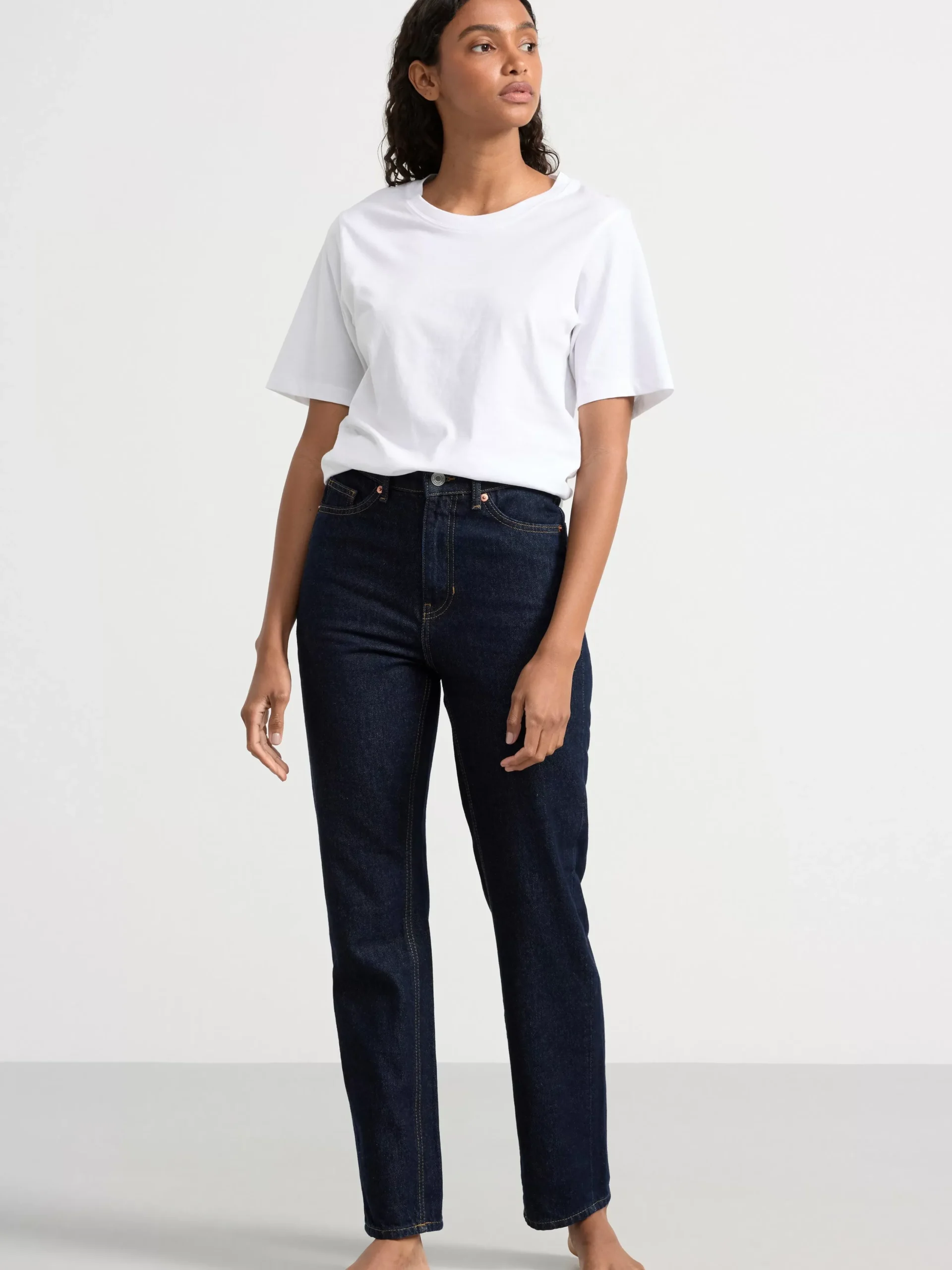 Jeans>Lindex Betty Raka High Waist Jeans Dark Denim