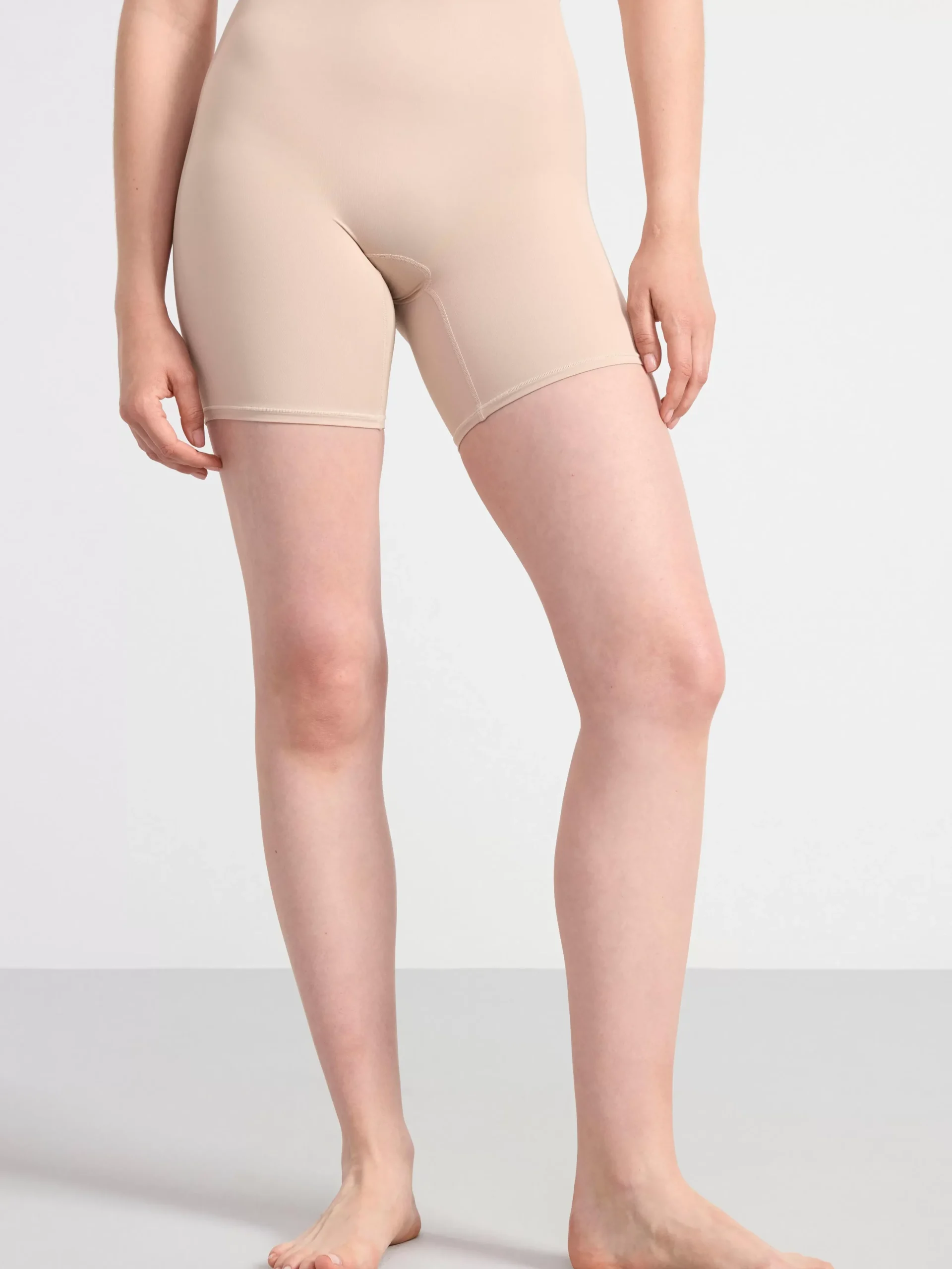Trosor>Lindex Biker Trosa Med Hog Midja Beige