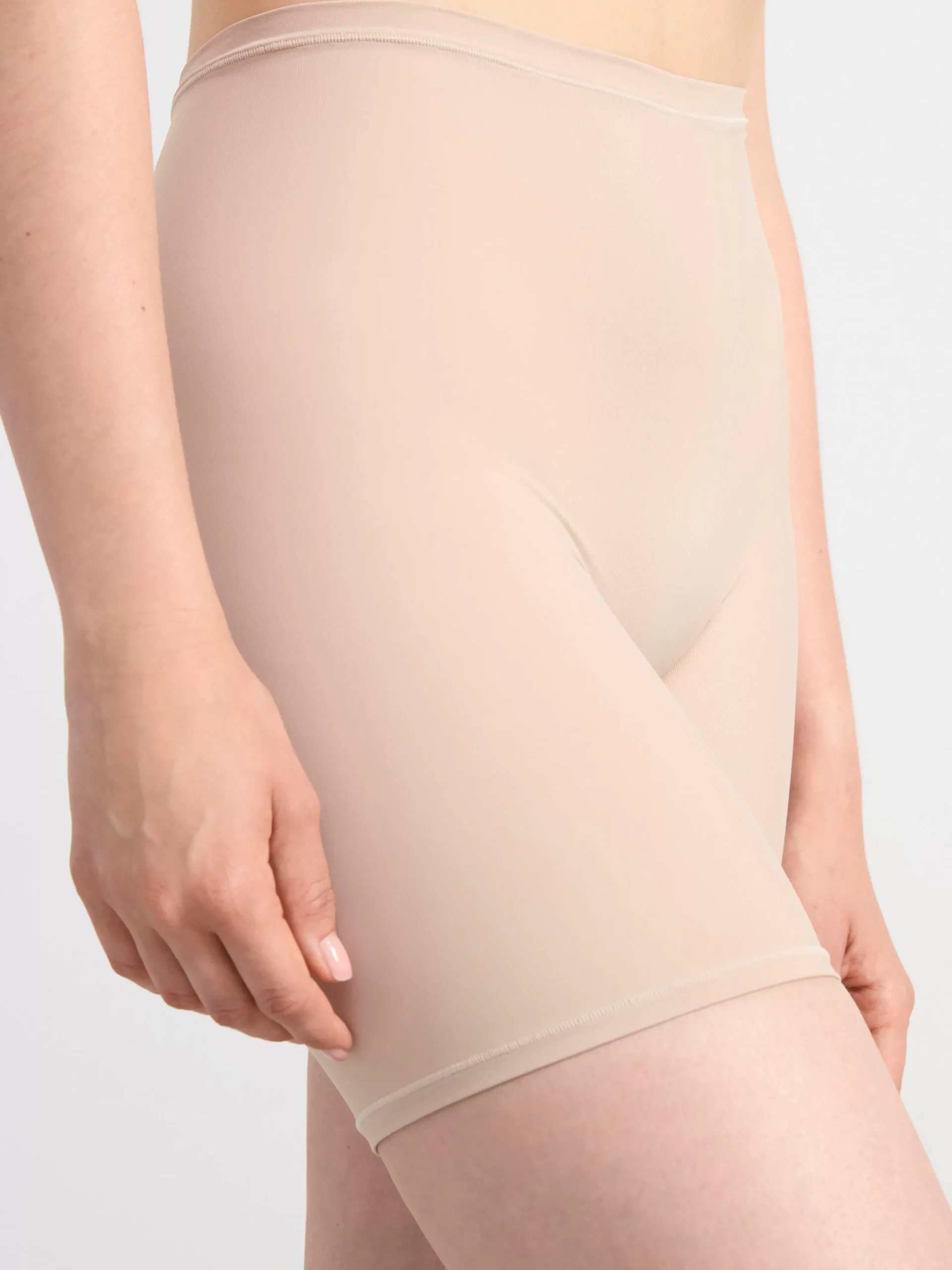 Trosor>Lindex Biker Trosa Med Hog Midja Beige
