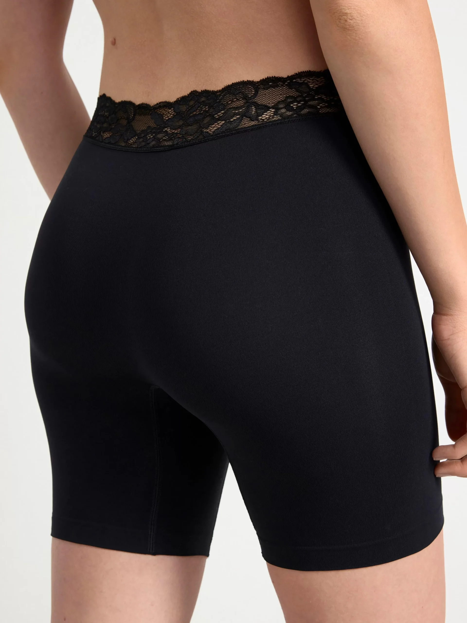 Trosor>Lindex Biker Trosa Med Hog Midja Black