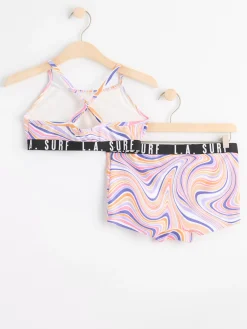 Badkläder & Uv>Lindex Bikini Med Virvlar Dk Lilac