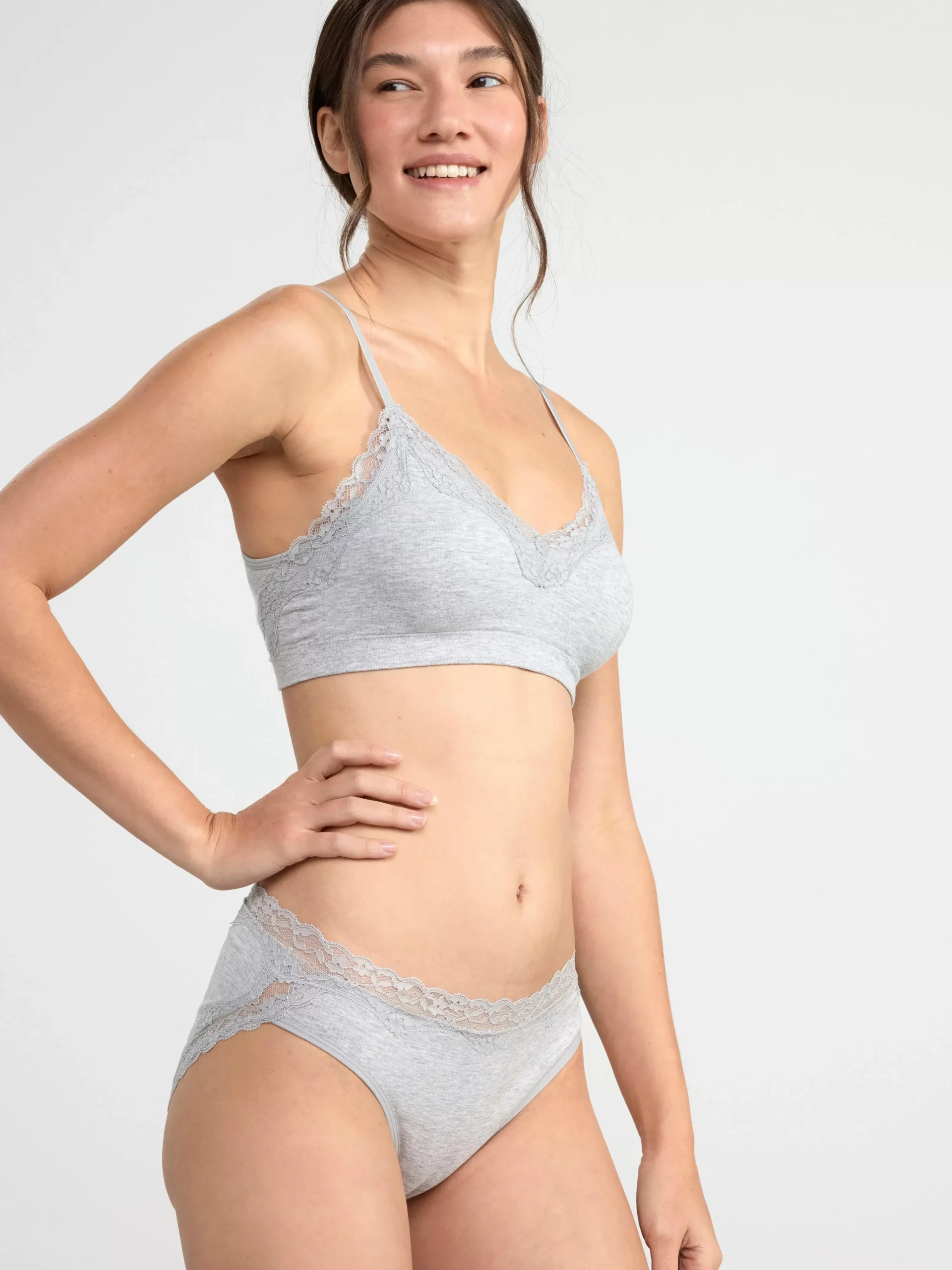Trosor>Lindex Bikini Regular Waist Trosa Light Grey Melange