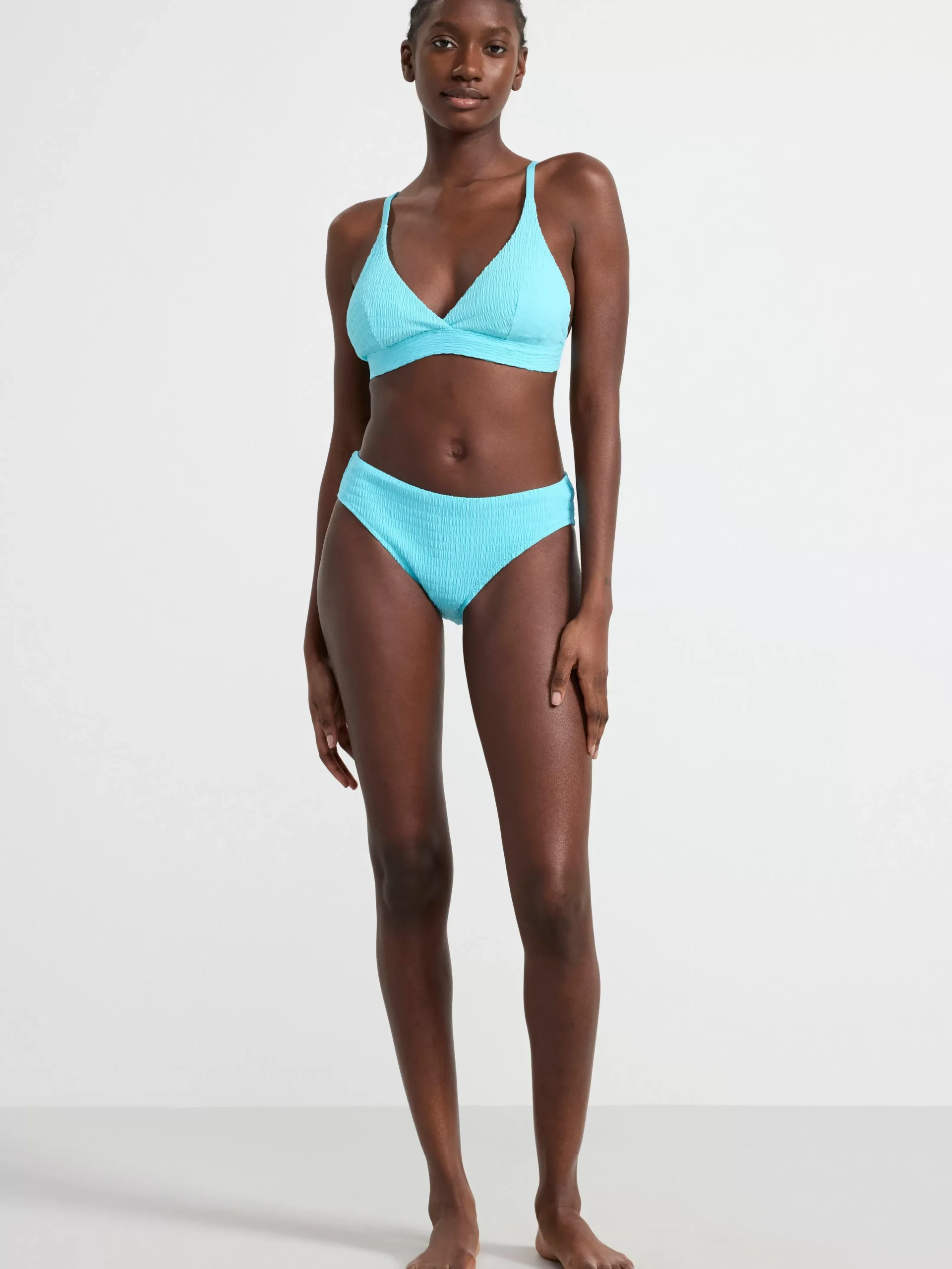 Badkläder>Lindex Bikinitrosa Med Krinklad Struktur Turquoise