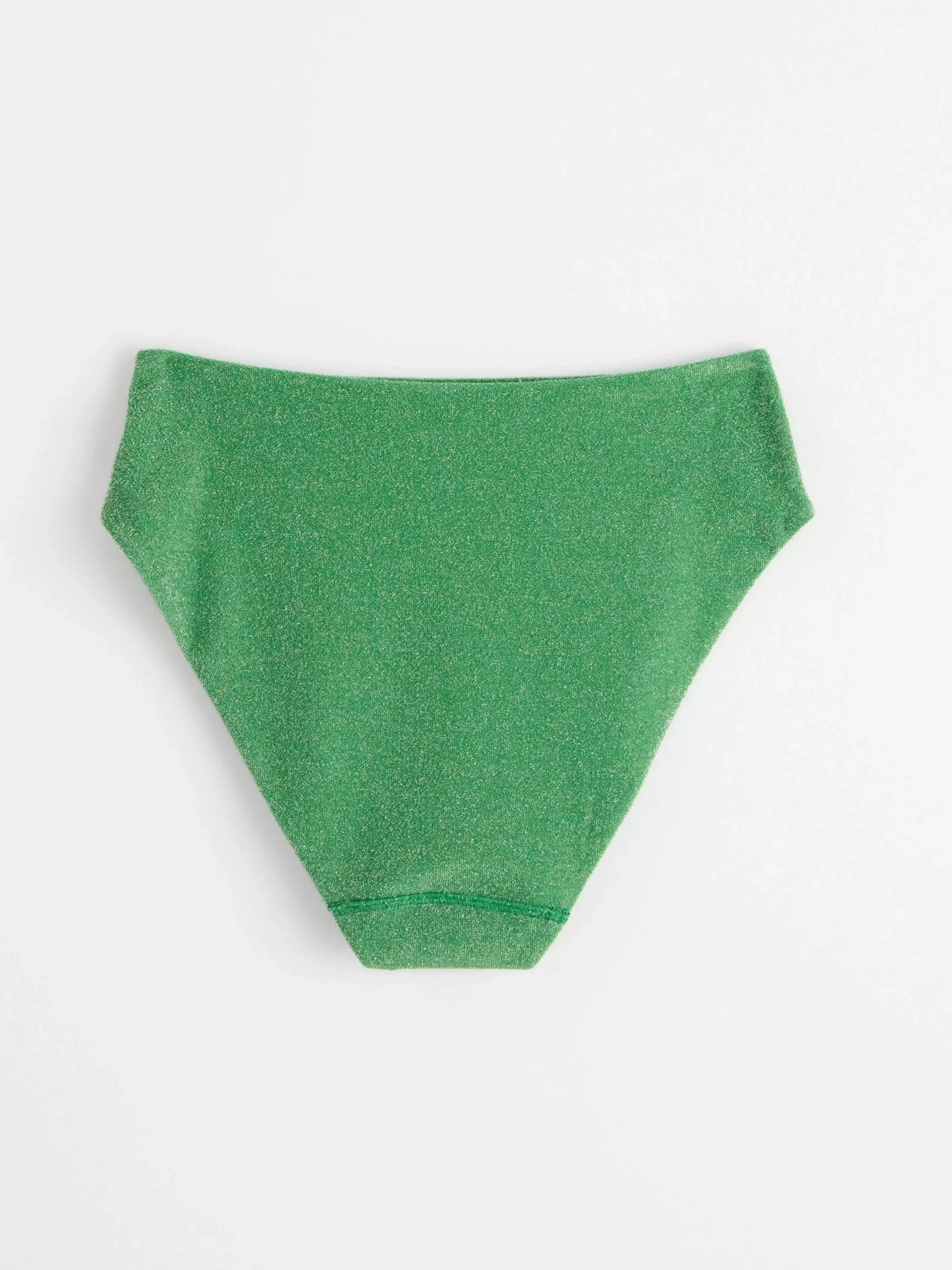 Badkläder>Lindex Bikiniunderdel Med Hog Midja I Lurex Dark Green