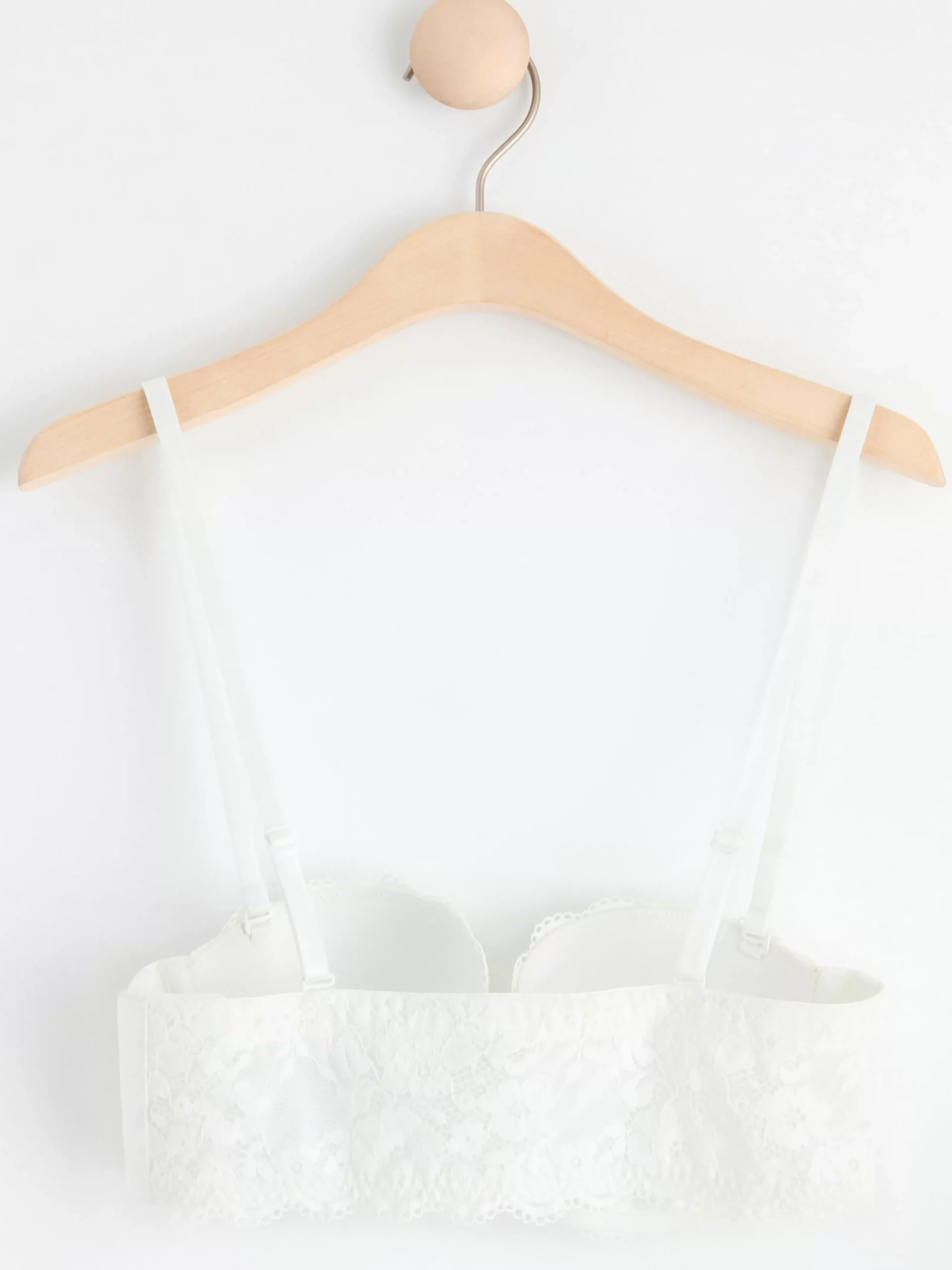 Bh>Lindex Bjork Axelbandslos Balconette Bh Med Spets White