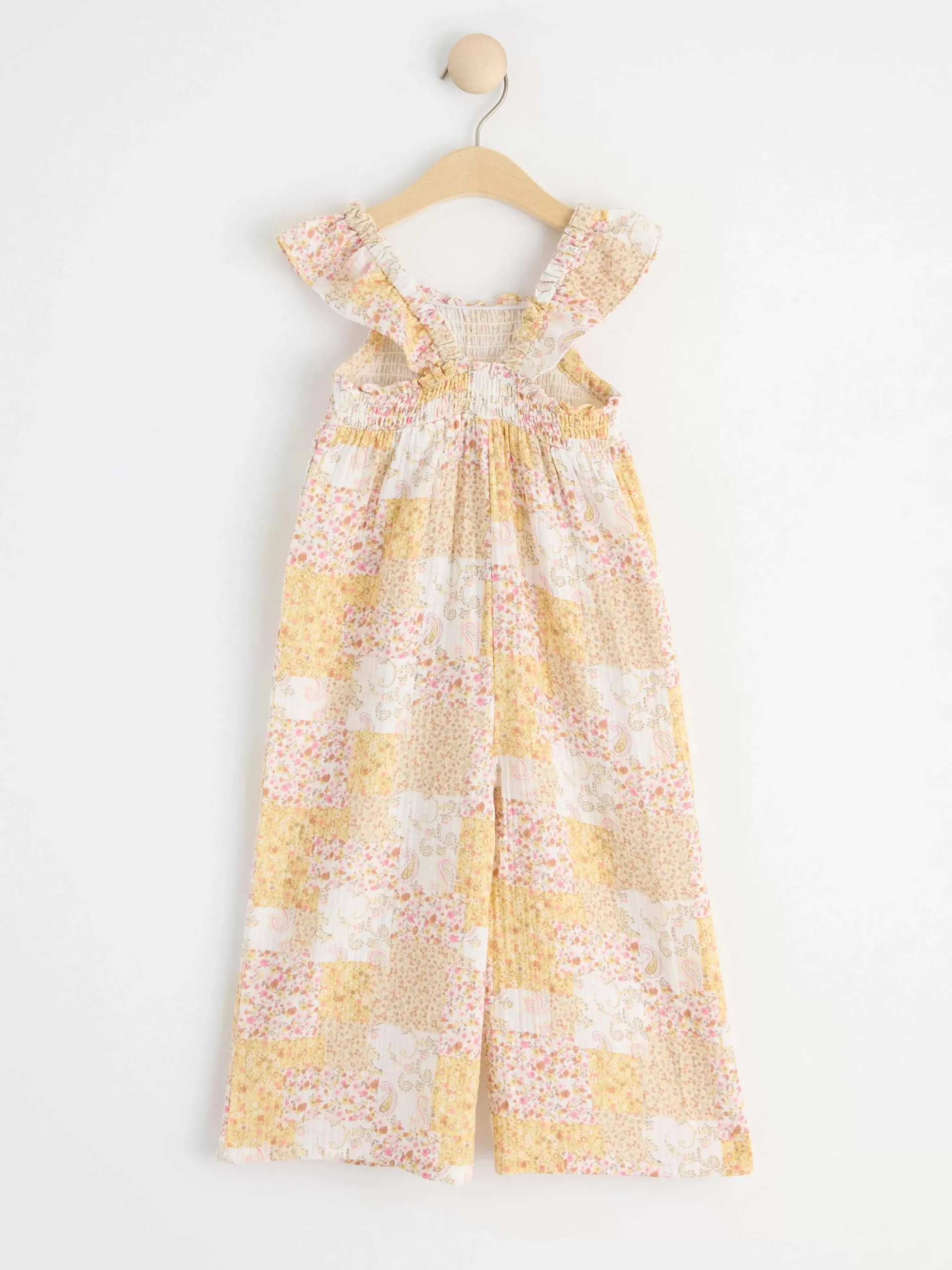 Jumpsuits>Lindex Blommig Jumpsuit Light Dusty Yellow