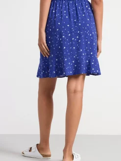 Kjolar>Lindex Blommig Minikjol Blue