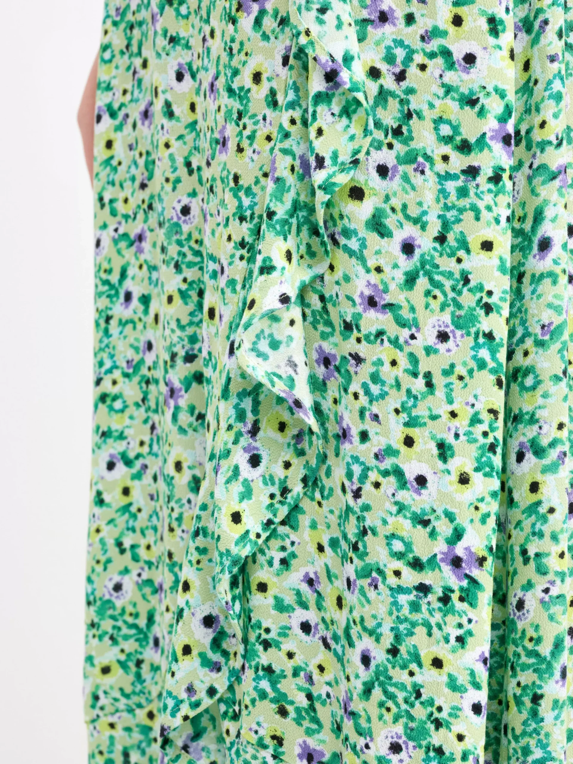 Kjolar>Lindex Blommig Omlottkjol Lime