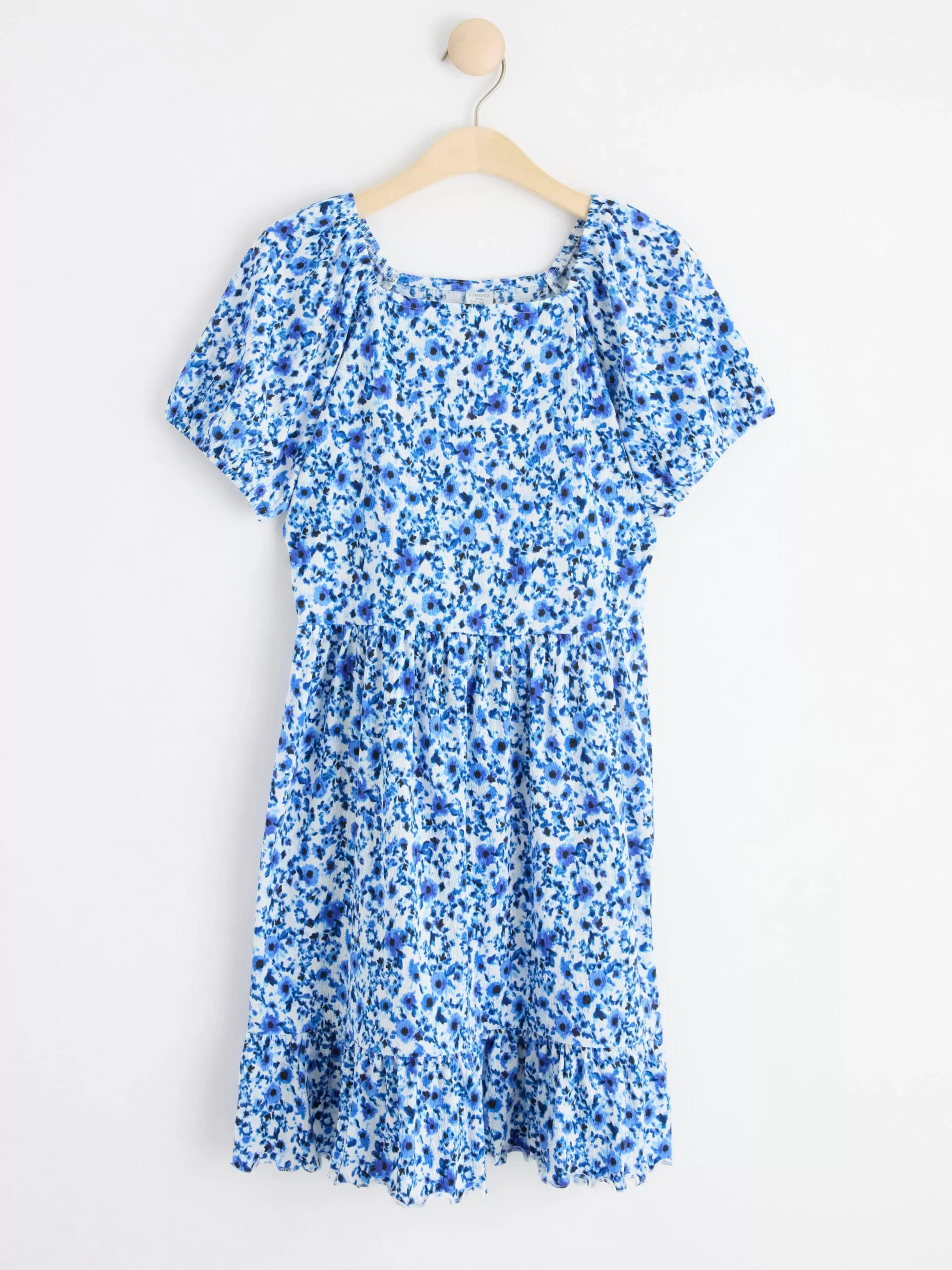 Klänningar>Lindex Blommig Trikaklanning Off White
