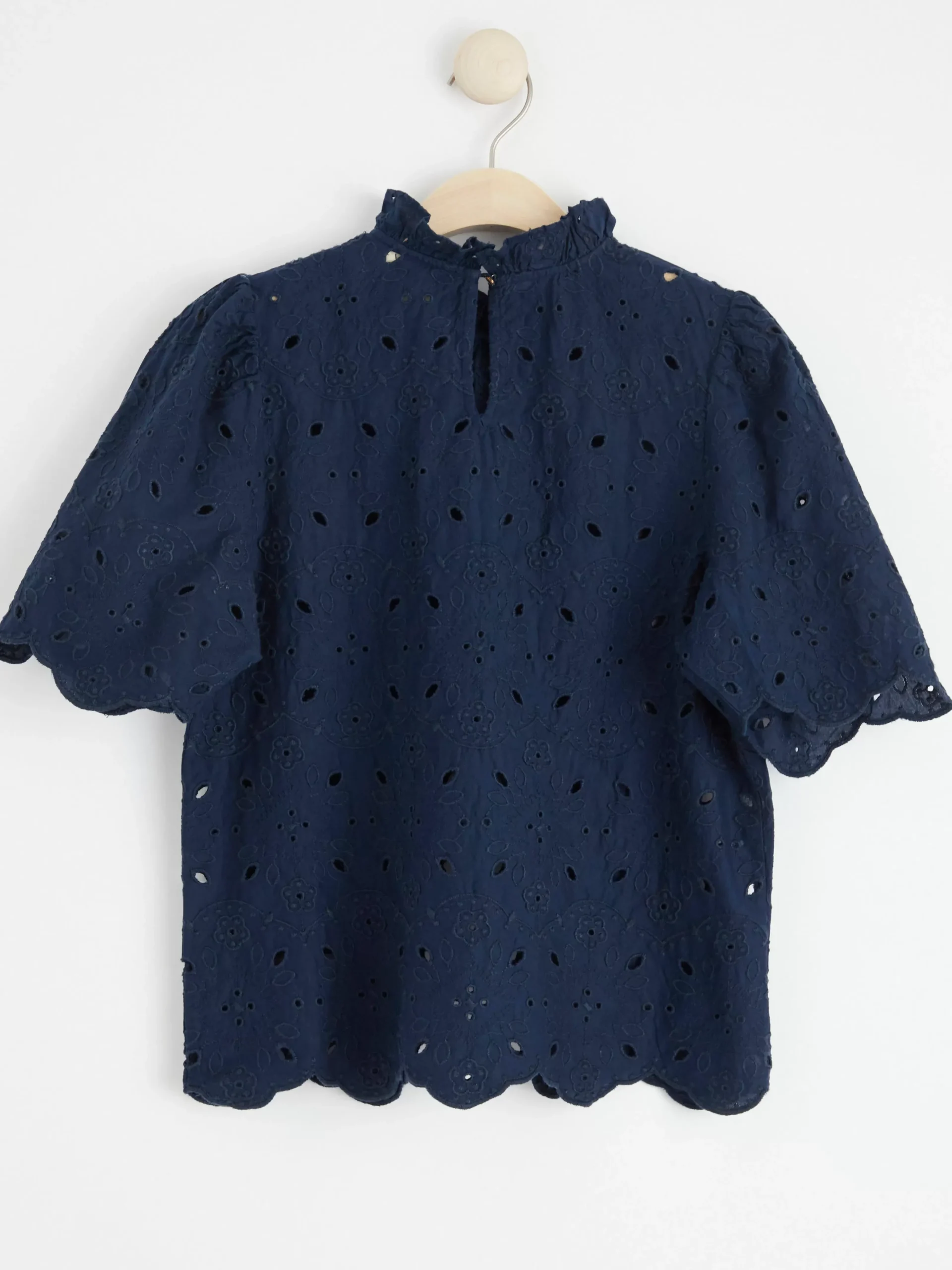 Blusar & Skjortor>Lindex Blus Med Broderie Anglaise Navy