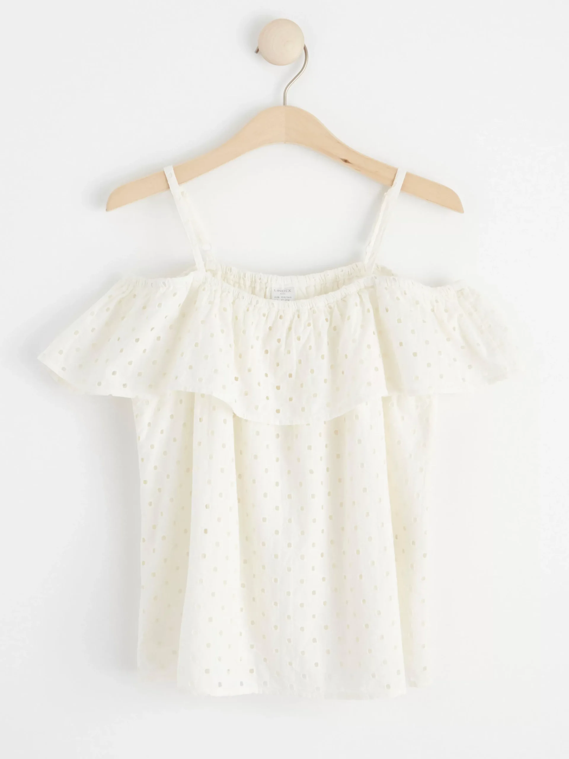 Toppar & T-Shirts>Lindex Blus Med Broderie Anglaise Off White
