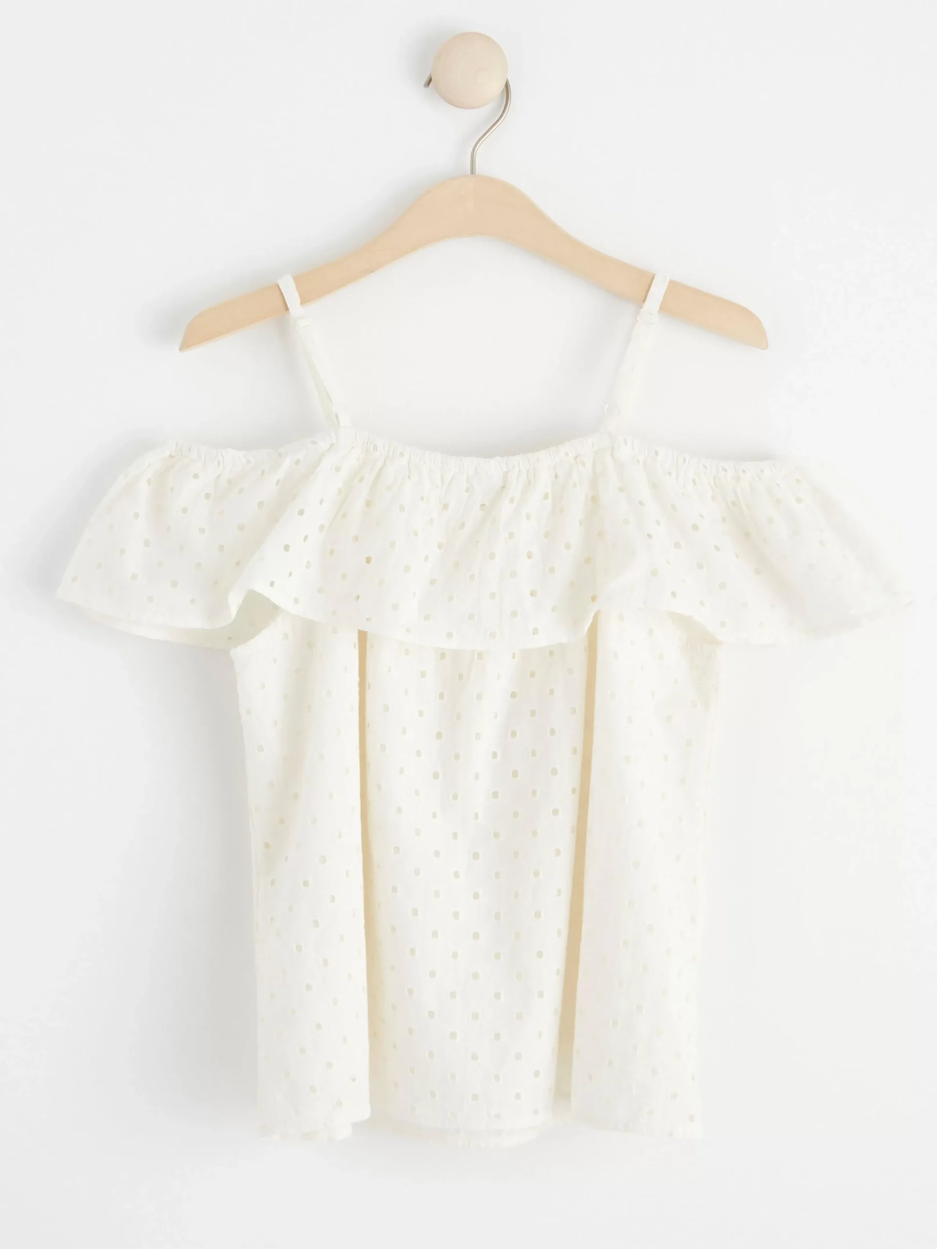Toppar & T-Shirts>Lindex Blus Med Broderie Anglaise Off White
