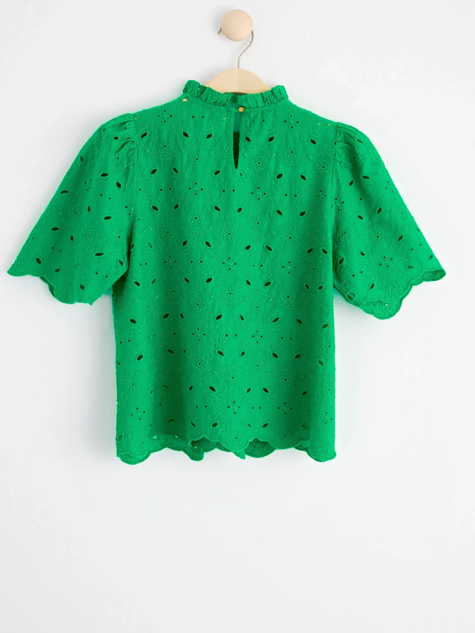 Blusar & Skjortor>Lindex Blus Med Broderie Anglaise Green