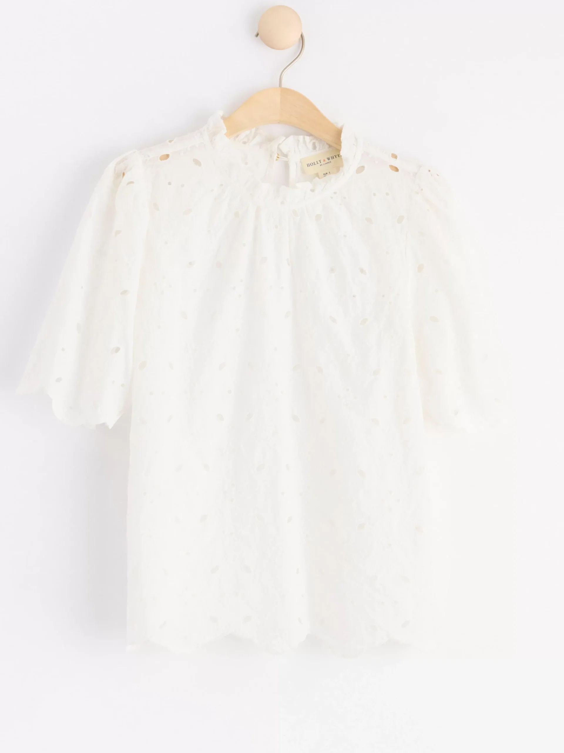 Blusar & Skjortor>Lindex Blus Med Broderie Anglaise White
