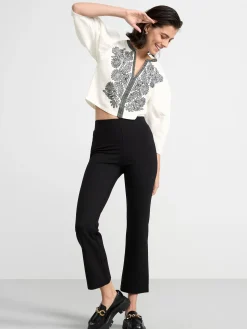 Blusar & Skjortor>Lindex Blus Med Brodyr Light White
