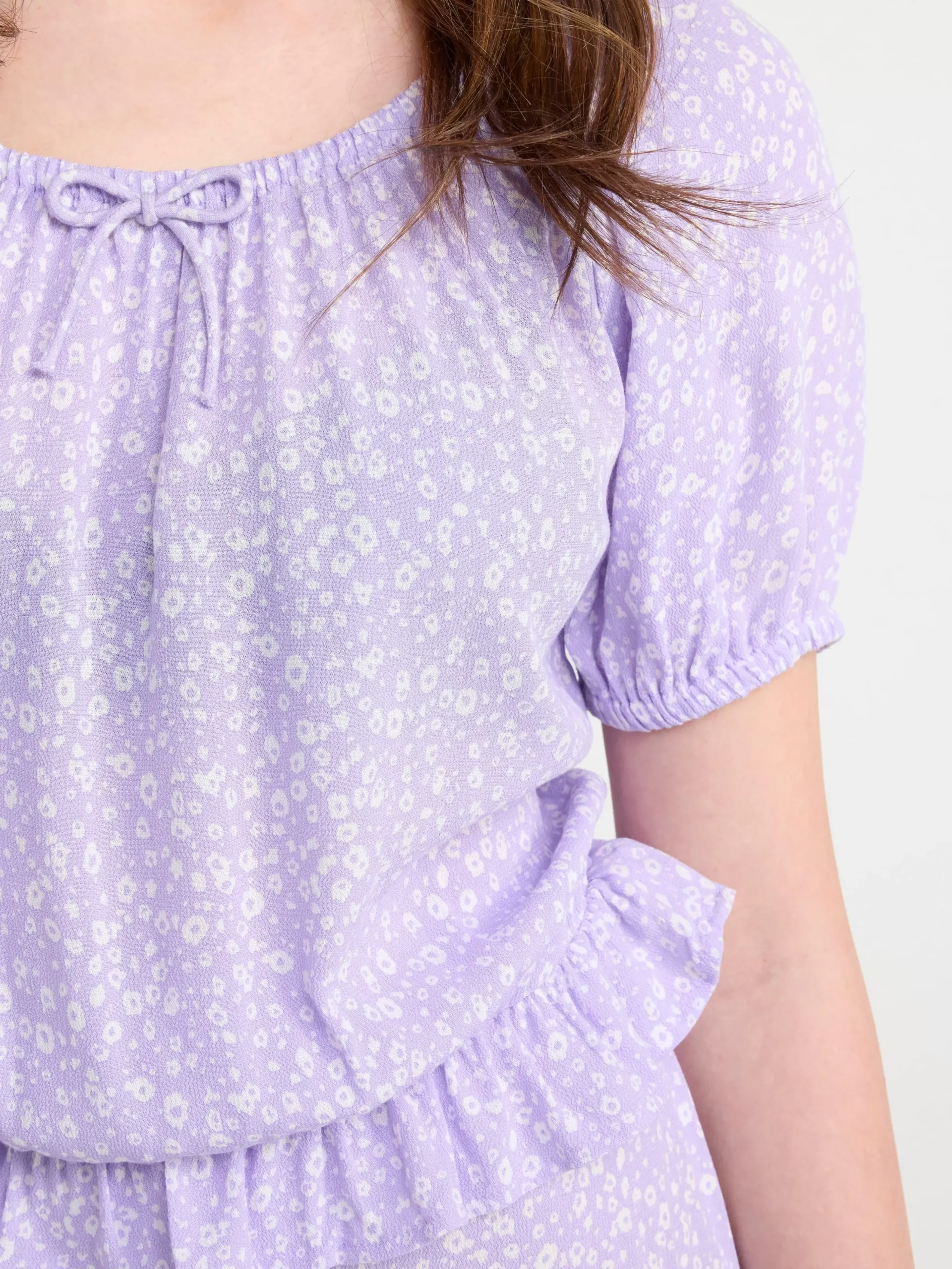 Toppar & T-Shirts>Lindex Blus Med Puffarm Light Lilac