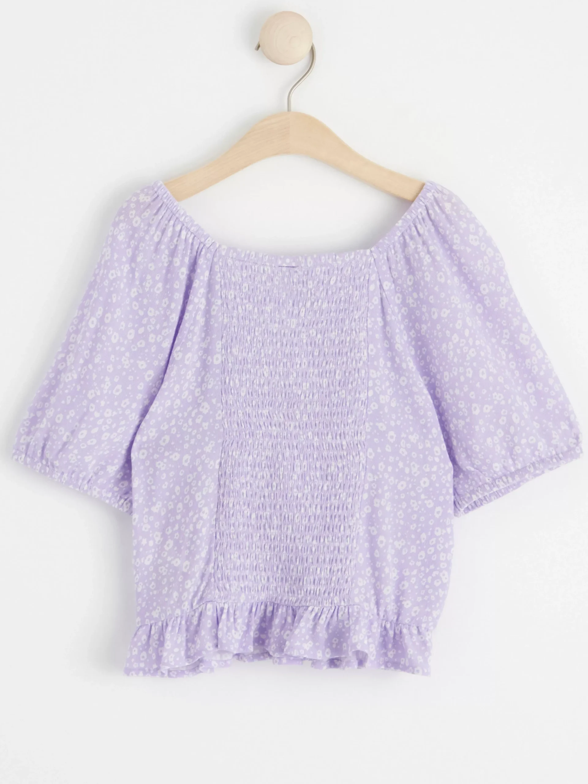 Toppar & T-Shirts>Lindex Blus Med Puffarm Light Lilac