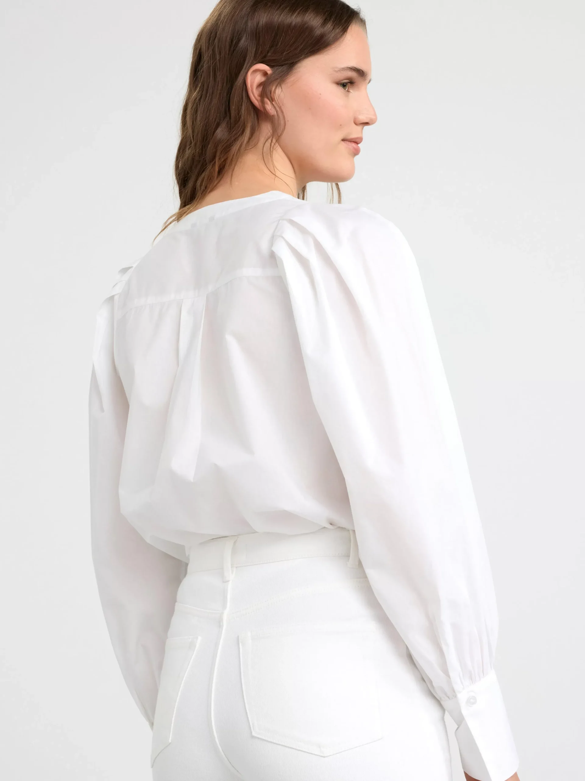 Blusar & Skjortor>Lindex Blus Med Puffarm White